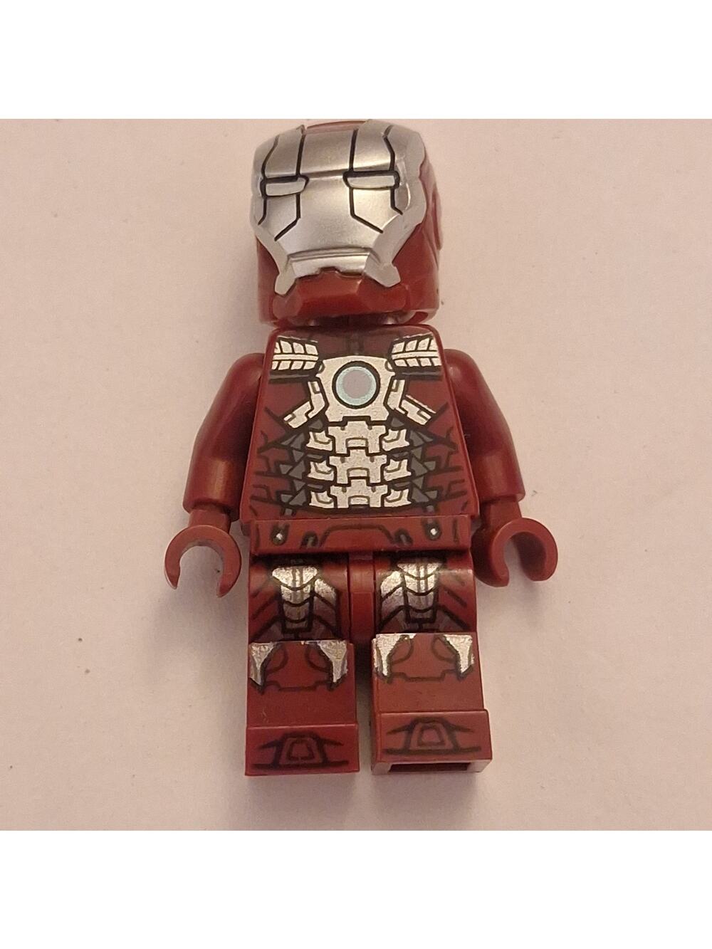 LEGO Super Heroes Minifigure Iron Man Mark 5 Armor Trans-Clear Head (Genuine)